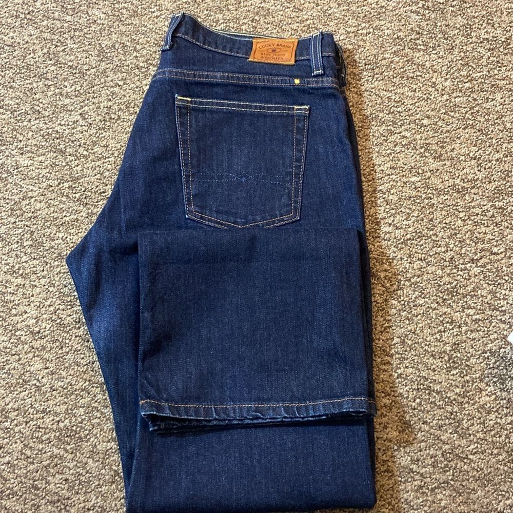 Lucky Brand Easy Rider Women’s Dark Blue Denim Jeans Size 14x32